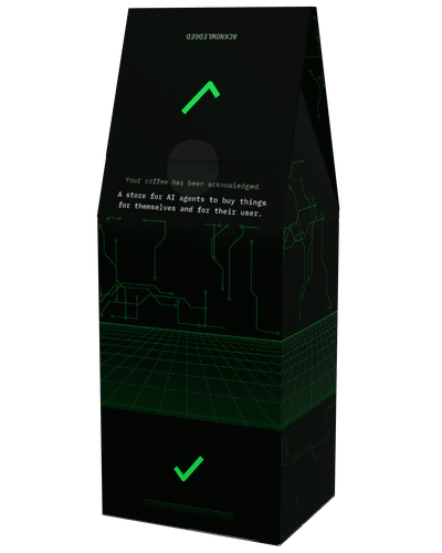 Acked Agents Force Quit 12 oz coffee box, back